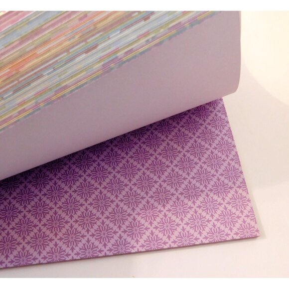Scrapbook Paper Pack 12x12 Approx. 180 Pages Colorful Fleur de Lis Circles Lines - Picture 9 of 16